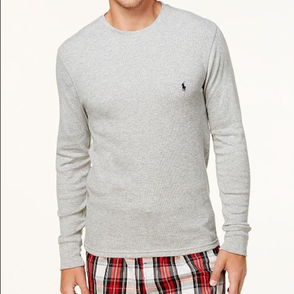 Ralph Lauren Long Sleeves Thermal Grey knit